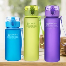 Mat Mavi 560MLL 400ML/560ML Su Bardağı Spor Su Şişesi Çift Su Bardağı Plastik Taşınabilir Su Deposu Anti-Damla Açık Halat Su Şişesi (Yurt Dışından)