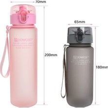 Mat Mavi 560MLL 400ML/560ML Su Bardağı Spor Su Şişesi Çift Su Bardağı Plastik Taşınabilir Su Deposu Anti-Damla Açık Halat Su Şişesi (Yurt Dışından)