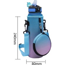 Mavi Mor 1000 ml 1000 ml Su Şişesi Kol Şişeleri Çanta Kapak Kılıfı Tutucu Ayarlanabilir Askı Yalıtımlı Su Kılıfı ile Taşınabilir Spor Şişe Kılıfı (Yurt Dışından)