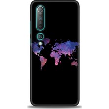 gmotp Xiaomi Mi 10 Kılıf Hd Baskılı Kılıf - Dünya Haritası
