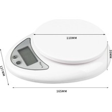 Ölçek Seti 5kg 5kg/1g Mini Mutfak Elektronik Terazi Ev LCD Elektronik Terazi Mutfak Pişirme Terazisi Dijital Terazi Mutfak Pişirme Gıda Ölçeği (Yurt Dışından)