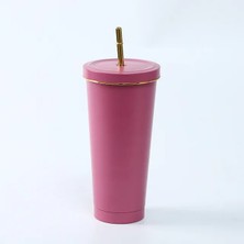 Style5 500 ml Paslanmaz Çelik Hasır Bardak Büyük Kapasiteli Vakum Kahve Kupa Taşınabilir Çift Katmanlı Yalıtım Şişesi Yeniden Kullanılabilir Tumbler Drinkware (Yurt Dışından)