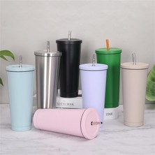 Style5 500 ml Paslanmaz Çelik Hasır Bardak Büyük Kapasiteli Vakum Kahve Kupa Taşınabilir Çift Katmanlı Yalıtım Şişesi Yeniden Kullanılabilir Tumbler Drinkware (Yurt Dışından)