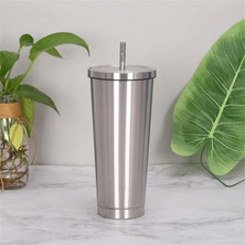 Style5 500 ml Paslanmaz Çelik Hasır Bardak Büyük Kapasiteli Vakum Kahve Kupa Taşınabilir Çift Katmanlı Yalıtım Şişesi Yeniden Kullanılabilir Tumbler Drinkware (Yurt Dışından)