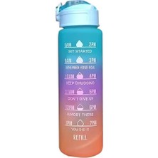 Tip 2-Yeşil 900 ml 2 Litre Samanlı Spor Su Şişesi Açık Erkek Kadın Spor Su Şişeleri Zaman Marker ile Drinkware Plastik Spor Şişe (Yurt Dışından)