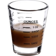 Siyah 45ML Shot Cam Ölçüm Fincan Espresso Ons Fincan Kahve Süt Kokteyl Bardağı Ölçekli Mutfak Ölçüm Sıvı Kalınlaştırmak Malzemeleri (Yurt Dışından)