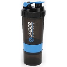 Mavi 550 ml Taşınabilir 3 Katmanlı Çalkalayıcı Şişe Protein Tozu Fincan Spor Spor Su Bardağı Su Şişeleri Çalkalayıcı Spor Protein Şişesi Bpa 550 ml (Yurt Dışından)