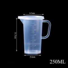 Temizle 500ML 250ML /500ML/1000ML Şeffaf Plastik Mezun Ölçüm Kapaklı Bardak Mutfak Pişirme Kabı Sıvı Ölçüsü Jugcup Konteyner (Yurt Dışından)