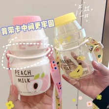 Sadece Cup5 480ML 450ML Yoğurt Plastik Sevimli Su Şişesi Askılı Karton Kawaii Tur Meyve Içme Yakult Şekli Süt Taşınabilir Çocuklar/kız/yetişkin (Yurt Dışından)