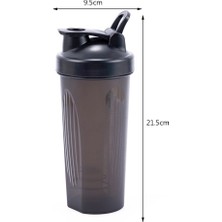 600 ml Siyah 600 ml Taşınabilir Protein Tozu Çalkalayıcı Şişe Spor Salonu Fitness Eğitimi Için Sızdırmaz Su Şişesi Spor Çalkalayıcı Ölçekli Karıştırma Fincan (Yurt Dışından)