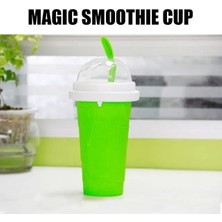 Yeşil Slushie Yapımcısı Bardak Hızlı Smoothies Kupası Soğutma Kupası Çift Katmanlı Sıkma Bardağı Slushy Yapımcısı Ev Yapımı (Yurt Dışından)