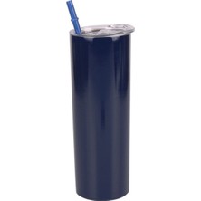 Koyu Mavi 2 Adet 1/2/5 Adet 20 Oz Sıska Bardak Kapaklı ve Saman Paslanmaz Çelik Yalıtımlı Su Bardak Bardak Çift Katmanlı Sandık Tumbler Kupa (Yurt Dışından)