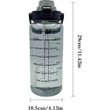 Yeşil 2.0l 2 Litre Samanlı Su Şişesi Kadın Sürahi Kızlar Taşınabilir Seyahat Şişeleri Spor Bisiklet Fincan Yaz Soğuk Su Sürahisi Zaman Işaretleyici ile (Yurt Dışından)