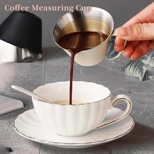 Beyaz 100 ml 100 ml Kahve Ölçme Fincan Ölçekli Mark 304 Paslanmaz Çelik Ergonomik Saplı Tasarım Espresso Shot Fincan Bulaşık Makinesi Mutfak Aracı (Yurt Dışından)