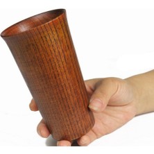 Içme Bardağı 1 Adet Ahşap Içme Bardağı Rustik Su Bardağı Pürüzsüz Cilalı Bardak Vintage Içme Bardağı Ahşap Çay Bardağı Ev Ofis Için Drinkware (Yurt Dışından)