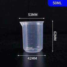 50ML 250ML Ölçüm Kabı Şeffaf Ölçekli Plastik Ölçüm Sürahisi Bardak Laboratuvar Kimyasal Ölçüm Kulpsuz Fincan Mutfak Bar Malzemeleri (Yurt Dışından)