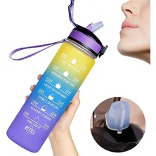 Style2-B 1000 ml 1 Litre Su Şişesi Motivasyon Spor Su Şişesi Sızdırmaz Içme Şişeleri Açık Seyahat Spor Salonu Fitness Sürahiler Mutfak Için (Yurt Dışından)