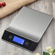 Siyah 5kg Dijital Mutfak Terazisi Gıda Ölçme Elektronik LCD Ekran Paslanmaz Çelik Ağırlık Aksesuarları (Yurt Dışından)