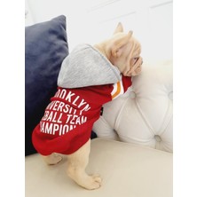 Köpek Kıyafeti, Bordo Brooklyn Köpek Hoodie, Küçük Irk, Orta Irk Ve Büyük Irk Köpek Kıyafeti