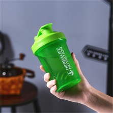 Yeşil Spor Shaker Şişesi 400 ml Peynir Altı Suyu Protein Tozu Karıştırma Şişesi Spor Fitness Salonu Shaker Açık Taşınabilir Plastik Içme Şişesi (Yurt Dışından)