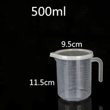 500ML Akrilik Plastik Mezun Ölçüm Kabı Sıvı Kabı Epoksi Reçine Silikon Yapma Aracı Şeffaf Karıştırma Kabı Ölçüm Kaşığı (Yurt Dışından)