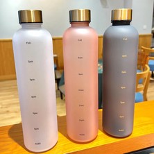 Stil 1 1 Pc 1l Zaman Işaretleyicili Su Şişesi Motivasyon Yeniden Kullanılabilir Fitness Spor Açık Havada Seyahat Sızdırmaz Ücretsiz Buzlu Plastik (Yurt Dışından)