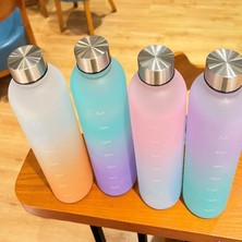 Stil 1 1 Pc 1l Zaman Işaretleyicili Su Şişesi Motivasyon Yeniden Kullanılabilir Fitness Spor Açık Havada Seyahat Sızdırmaz Ücretsiz Buzlu Plastik (Yurt Dışından)