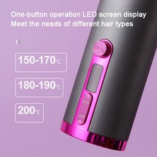 Danlu Siyah Ab 1000 W Otomatik Saç Bigudi 5200 Mah USB Şarj Edilebilir Taşınabilir Kablosuz Bukle Makinesi Ptc Hızlı Isı Termostatik Saç Bakım Aracı (Yurt Dışından)