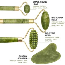 2Danlu Pıc Olarak Doğal Gua Sha Masaj Yüz Yeşim Rulo Masaj Guasha Kazıyıcı Yüz Guaj Kazıyıcı Yüz Microniddle Rulo Masaj (Yurt Dışından)