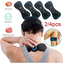 2Danlu 2 Jel Pedli Set 2/4pcs Elektrikli Masaj Yastığı Mini Servikal Masaj Stimülatörü Erkekler Için Boyun Omuz Meme Masaj Yastığı Ayarlanabilir Masaj Yastığı (Yurt Dışından)
