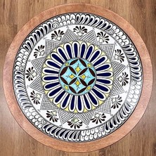 Çini Evi Millet Işi Motifli Iznik Çinili Sehpa