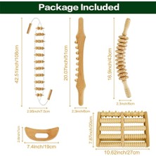 2Danlu 1 Adet Ahşap Terapi Masaj Aletleri, Maderoterapia Kiti, Ahşap Ayak Masajı Rulo, Ahşap Masaj Sopa Rulo, Ahşap Vücut Gua Sha Alet Seti (Yurt Dışından)