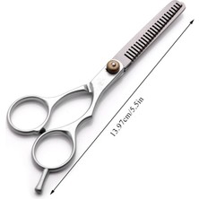 2Danlu Silver-5.5inch 5.5/6 Inç Saç Inceltme ve Kesme Makası Için Makas Profesyonel Kuaförlük Makas Saç Kesimi Trim Kıllar Kesme Berber (Yurt Dışından)