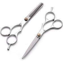 2Danlu Silver-5.5inch 5.5/6 Inç Saç Inceltme ve Kesme Makası Için Makas Profesyonel Kuaförlük Makas Saç Kesimi Trim Kıllar Kesme Berber (Yurt Dışından)