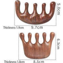 2Danlu Beş Parmak Baş Meridyen Masaj Tarak Yeşil Sandal Ağacı Beş Geniş Diş Tarağı Akupunktur Tedavisi Kan Dolaşımı Anti-Statik Pürüzsüz Saç (Yurt Dışından)