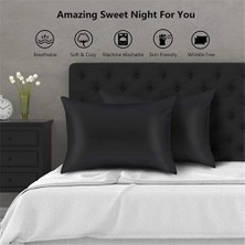 2Danlu Lacivert Abd Tam (20 x 26 Inç) Soğutma İpeksi Saten Zarf Kapatma Yastık Kılıf (Yurt Dışından)