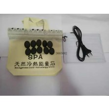 2Danlu 5 Adet Taşlar 220V Elektrikli Isıtma Çantası Volkanik Taş Masajı Enerji Volkanik Taş Boncuk Doğal Sıcak Lav Masaj Taşı Spa Relax (Yurt Dışından)