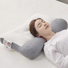 2Danlu Gri S-40X60CM Yumuşak 3D Spa Masaj Yastığı Süper Ergonomik Boyun Masaj Yastıkları Uykuyu Korumaya Yardımcı Olmak Boyun Yastık Örme Pamuk Yastık Yatak (Yurt Dışından)