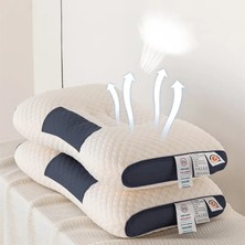 2Danlu Gri S-40X60CM Yumuşak 3D Spa Masaj Yastığı Süper Ergonomik Boyun Masaj Yastıkları Uykuyu Korumaya Yardımcı Olmak Boyun Yastık Örme Pamuk Yastık Yatak (Yurt Dışından)