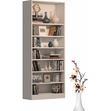 Dekorex KTP-211-Beyaz Yüksek Kitaplık