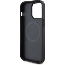 Ferrari iPhone 15 Pro Max Kılıf Ferrari Orjinal Lisanslı Magsafe Şarjlı Metal Logolu Pu Karbon Kırmızı