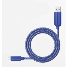 Recci Micro USB Şarj Kablosu  RTC-N23M 2.4A Hızlı Şarj Özellikli Micro To USB Kablo 1m Mavi