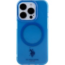 ZORE U.S. Polo Assn. iPhone 15 Pro Kılıf U.s. Polo Assn. Orjinal Lisanslı Magsafe Şarj Özellikli Transparan Tasarım Mavi