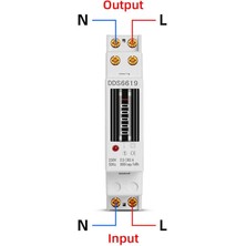 Tek Fazlı Enerji Sayacı Dijital Dın Rayı Kwh 1p Tek Fazlı Ev Aletleri 230 V DDS6619-001 Elektrik (Yurt Dışından)