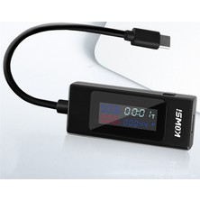 Kowsı KWS-065C Type-C Usb-C 4-30V Gerilim Ölçer Zamanlama Ampermetre Dijital Monitör USB Şarj Test Cihazı Güç Ölçer Gerilim Test Cihazı Akım (Yurt Dışından)