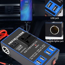 1500W Araba Güç Çevirici 12V 24V Için 220V Araba Cep Telefonu USB Şarj Kamyon Ev Soketi Otomatik Şarj Cihazı Dönüştürücü Adaptör Jessica (Yurt Dışından)