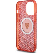 Ferrari iPhone 15 Pro Max Kılıf Ferrari Orjinal Lisanslı Magsafe Şarj Özellikli Multi Sf Kapak Kırmızı