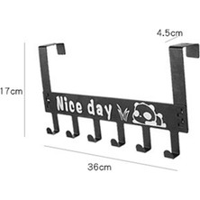 Karikatür Kapı Arka Kanca Dikişsiz Şapka Havlu Ceket Duvar Dekor Elbise Askıları Rafları 6 Kanca ile Depolama Yumruksuz Kanca (Yurt Dışından)