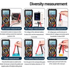 Aneng SZ302 Dijital Multimetre 2000 Sayım Gerilim Test Cihazı Arka Işık Parlak Ekran Akım Ölçme Ölçer Aracı Ncv Temassız Indüksiyon (Yurt Dışından)