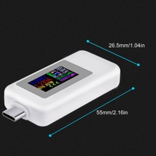 Tip-C USB Test Cihazı Akım 4-30V Gerilim Ölçer Zamanlama Ampermetre Dijital Metre (Yurt Dışından)